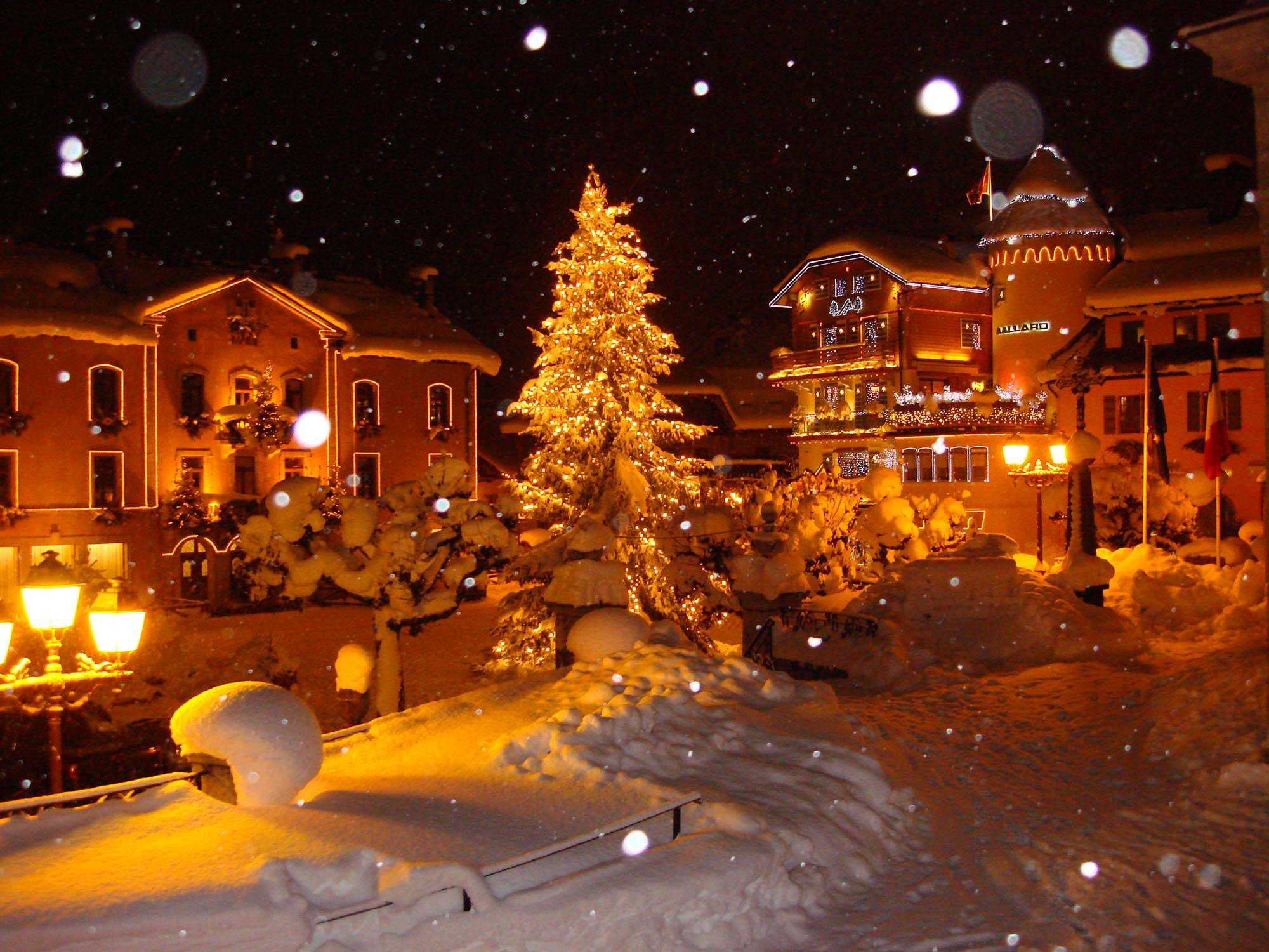 megeve ski by night