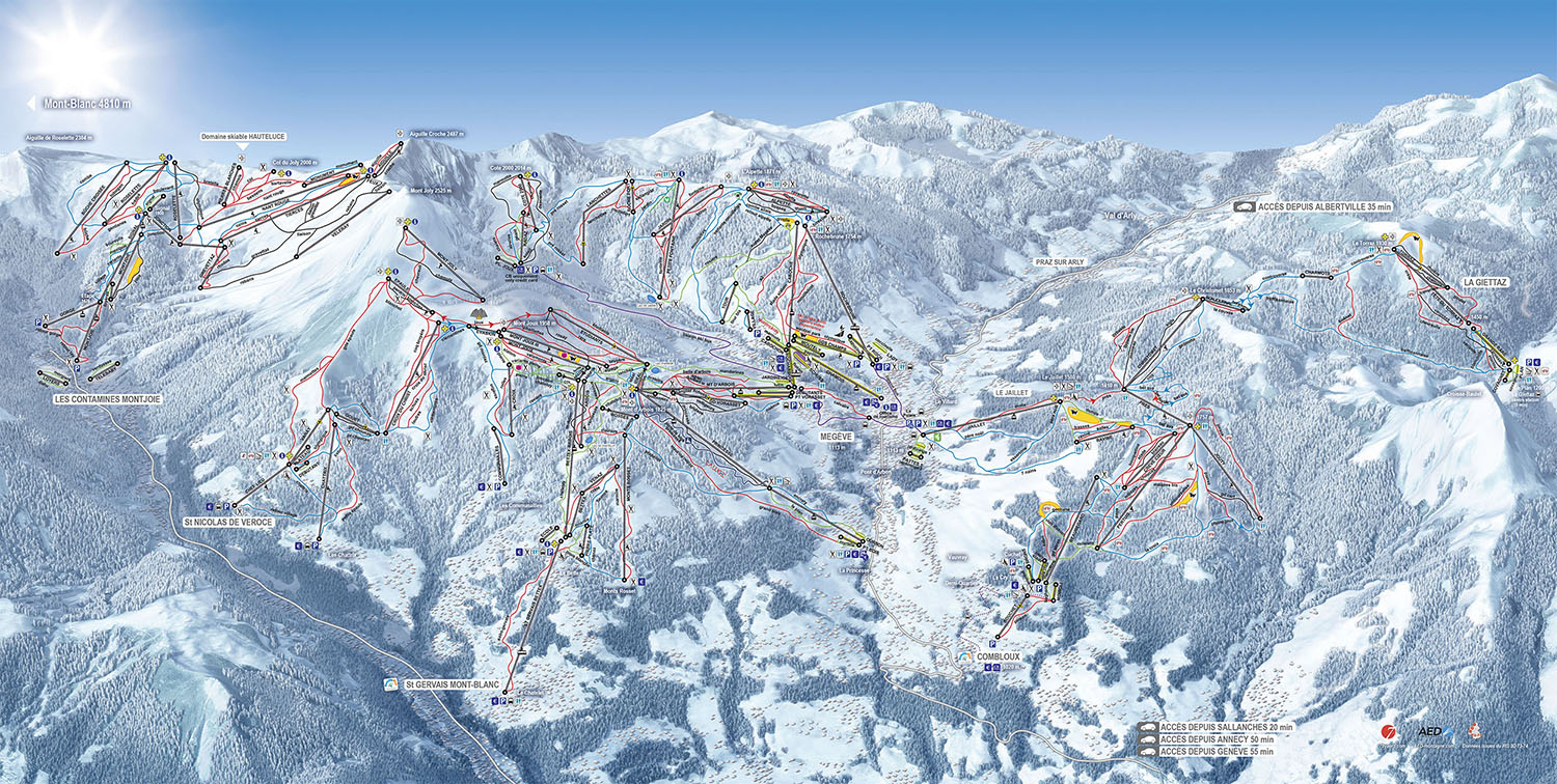 Plan des pistes megeve ski map megeve piste ski megeve 