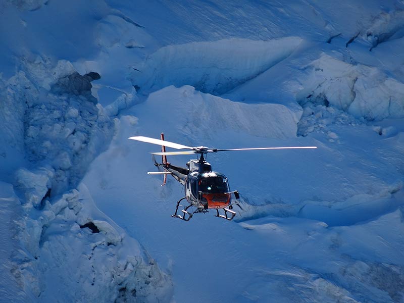 ski megeve chamonix helicoptere